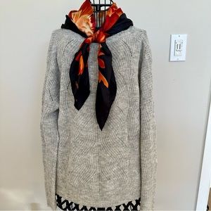 ANTHROPOLOGIE OPEN WEAVE CREW NECK SWEATER NEW WITH TAGS SIZE SMALL GRAY